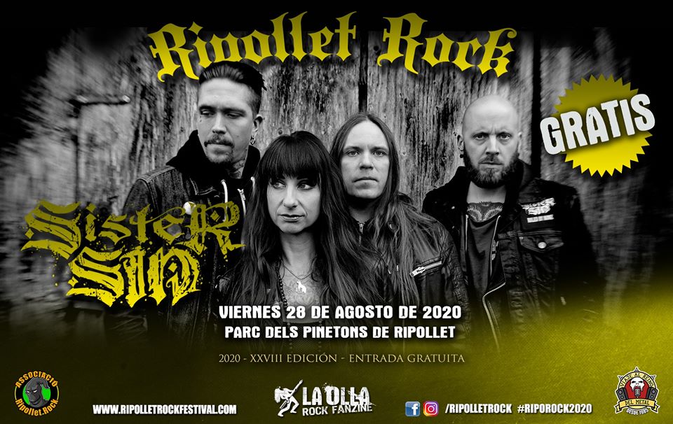 Primera confirmacion para el <a href="/ripolletrock/">Ripollet Rock</a> 2020:

El festival confirma su primera banda para el cartel de este 2020: <a href="/SISTERSIN/">SISTER SIN</a>.

#NoticiasDDM #AgendaDeConciertosDDM