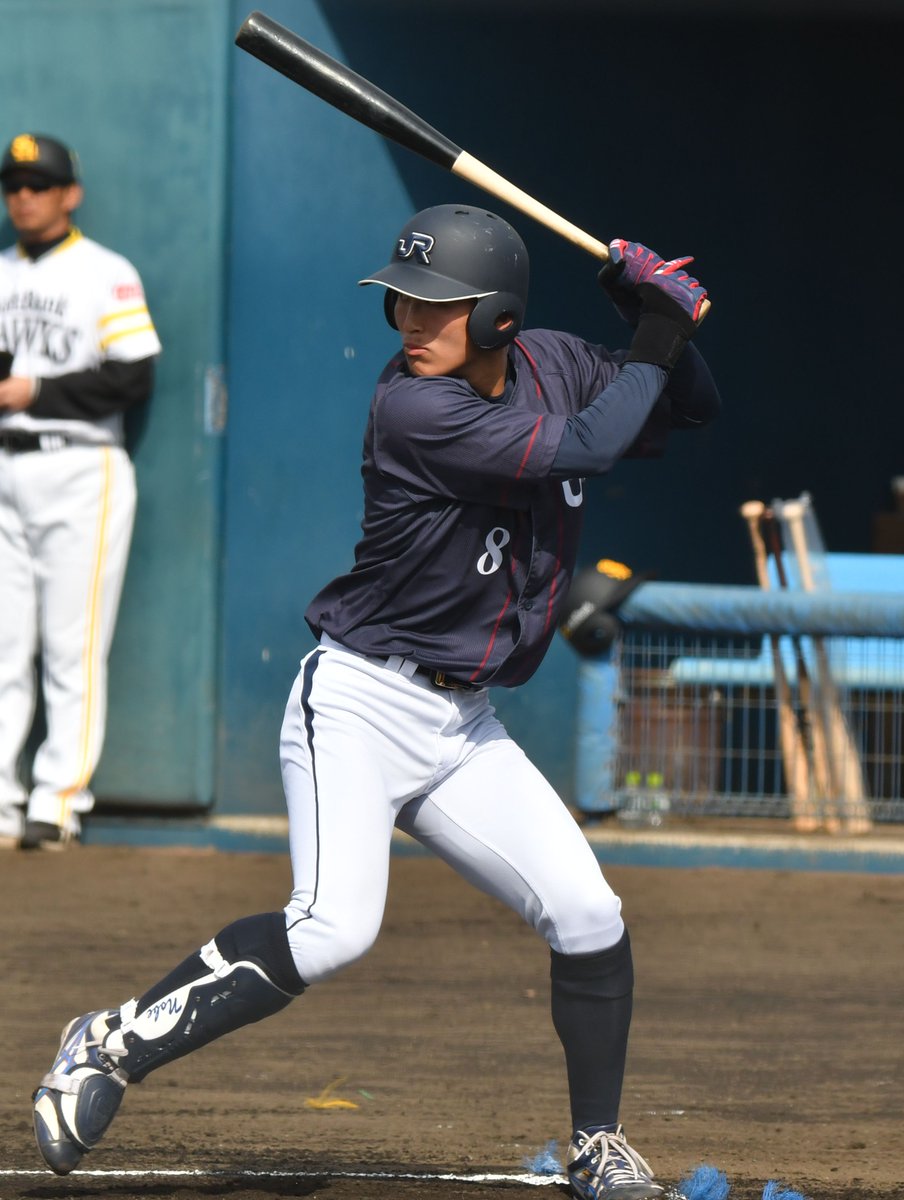 bluamabase's tweet photo. 野邊優汰　JR西日本
明豊では１年秋よりショートのレギュラーとなると、２年春からは濵田(ヤクルト)との３・４番コンビで活躍。３年春には３番サードとして、センバツ４強入り。JR西日本では高卒ルーキーながら、この春のオープン戦ではショートとしてスタメン出場を果たしている。#本日の選手紹介 https://t.co/zNtQmjNZnL