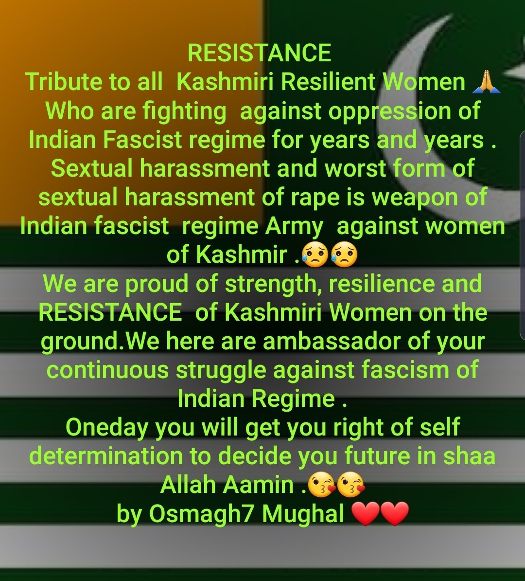 Tribute to all Kashmiri strong resilient super women against fascism of Modi and RSS❤❤