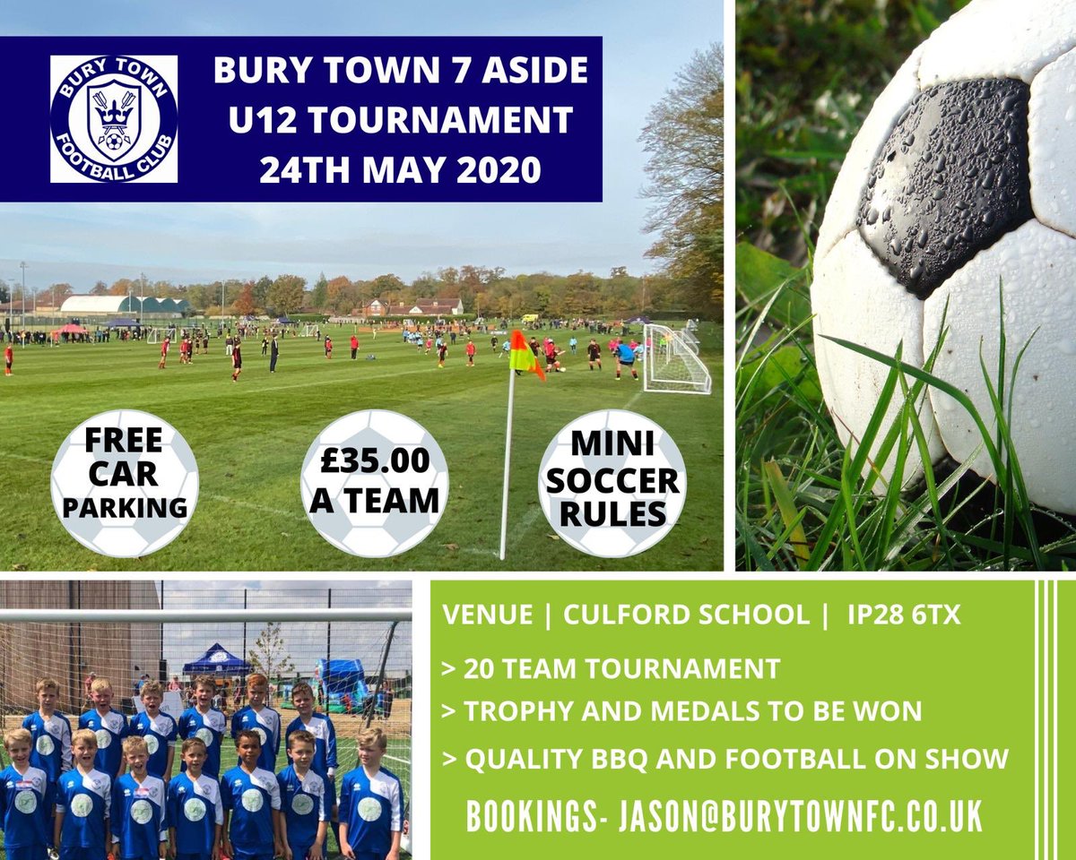 BTCommunityFC's tweet photo. ⚽️ With only got a hand full of spaces left in our U12 Tourament 🏆🥇

Retweets and likes are appreciated 🔁✅😁 @SuffolkFA @CambsFA @EssexCountyFA @NorfolkCountyFA https://t.co/emQCTCCyPk