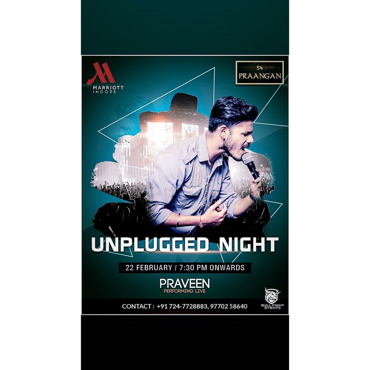 marriottidr's tweet photo. Get ready for "Unplugged Night" with Live performance by Praveen, tonight at #54Praangan
22 February | 730 pm onwards

Make your #Saturday more delicious and fun!  
.
#IndoreMarriott #Indore #LivePerformace #Praveen 
#EventsAtIndoreMarriott #Marriott #MarriottAsiaFb https://t.co/TheJKLEoP6