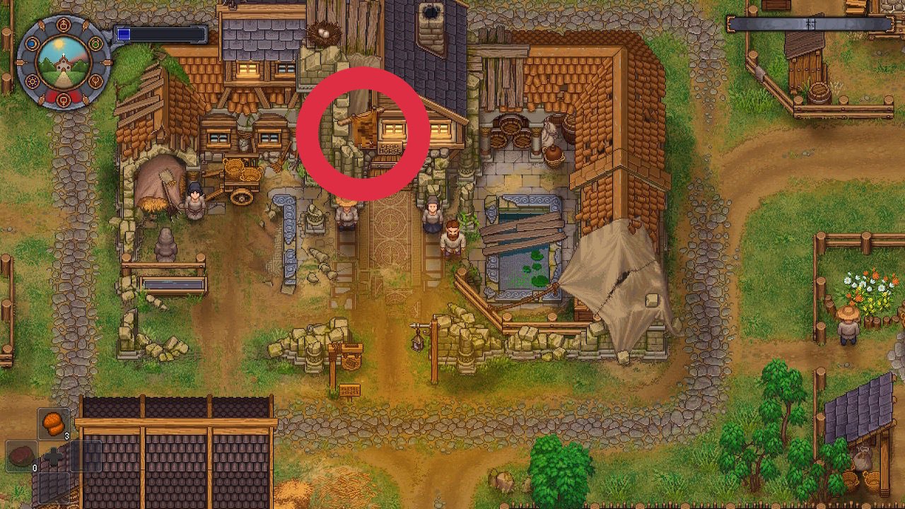 マサル ゲーム内容はダークだけど細部までドット絵が綺麗 なのであちこち眺めてたんだけど デッドホース亭の旗っぽいところモザイク って気になって調べたら馬の生首の絵が描いてあるのね 目が でかわいい感じなのにダメなのね グレイブヤードキーパー