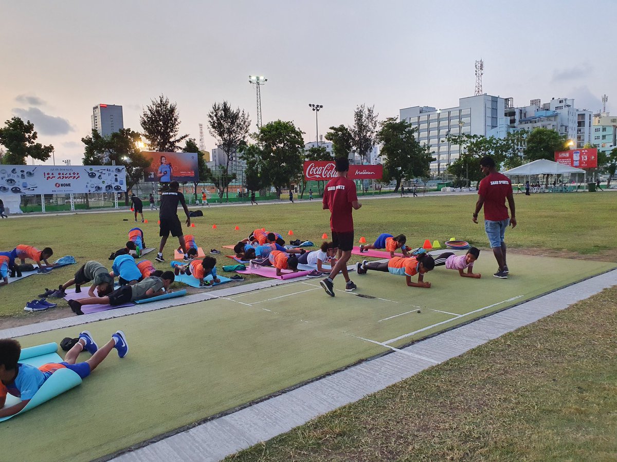 Stretching after endurance training. 
23.02.2020
.
.
.
.
#saaidsports #littleathletics #kidsathleticsmaldives