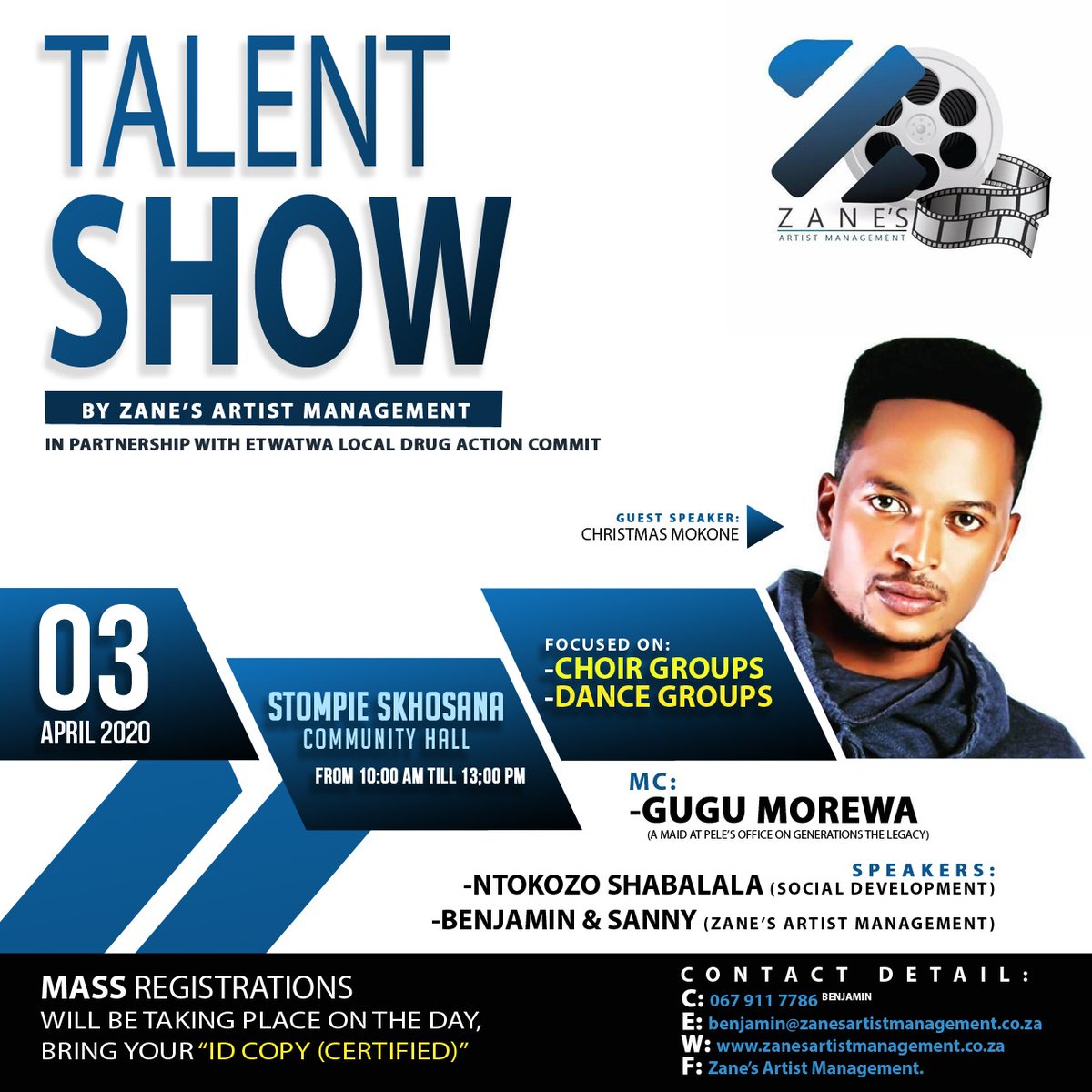 Save the date family...
Come and learn more while having fun for our next Talent Show 😍
#actor
#entrepreneur
#mc
#brandambassador
#manjoh