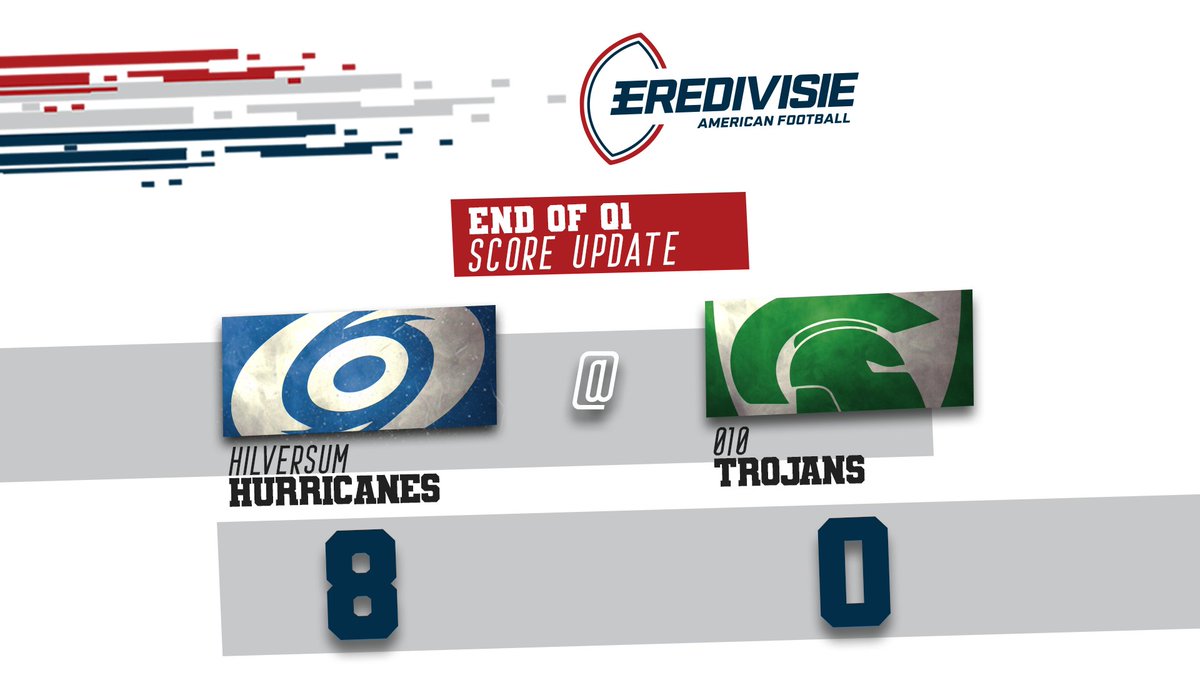 1️⃣ | EINDE Q1 <a href="/HsumHurricanes/">Hilversum Hurricanes</a> 8 - 0 <a href="/010TROJANS/">010 TrojansFootball</a> #EAF