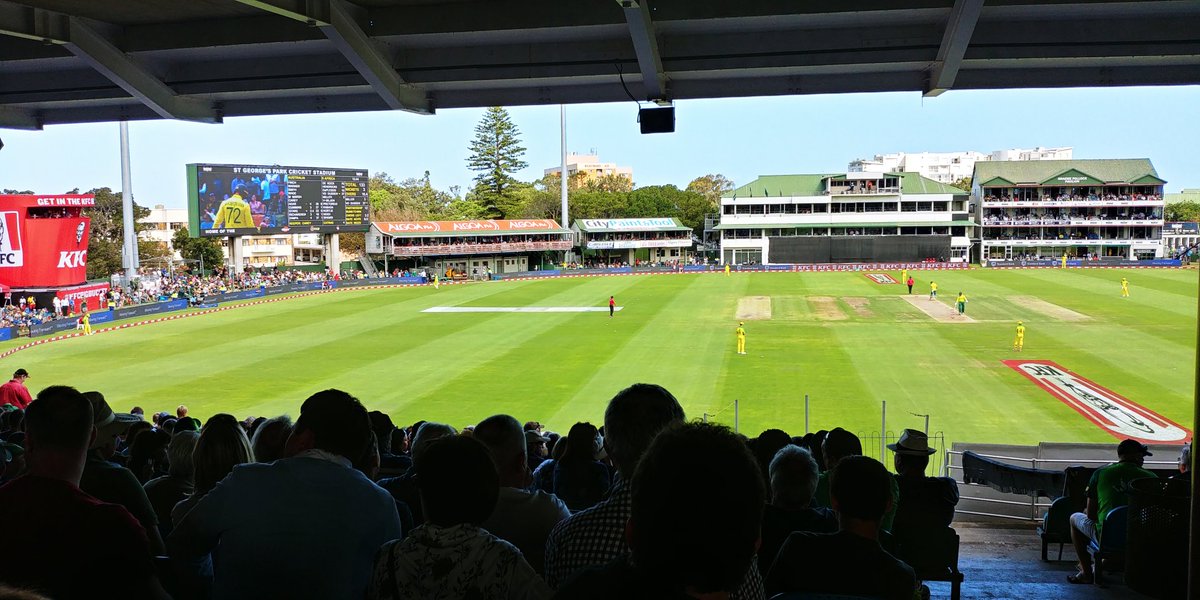 RoryJonesSA's tweet photo. The atmosphere is electric at the cricket. Go Proteas! #Chubbhouseouting #chubbnews https://t.co/YuLvk910yt