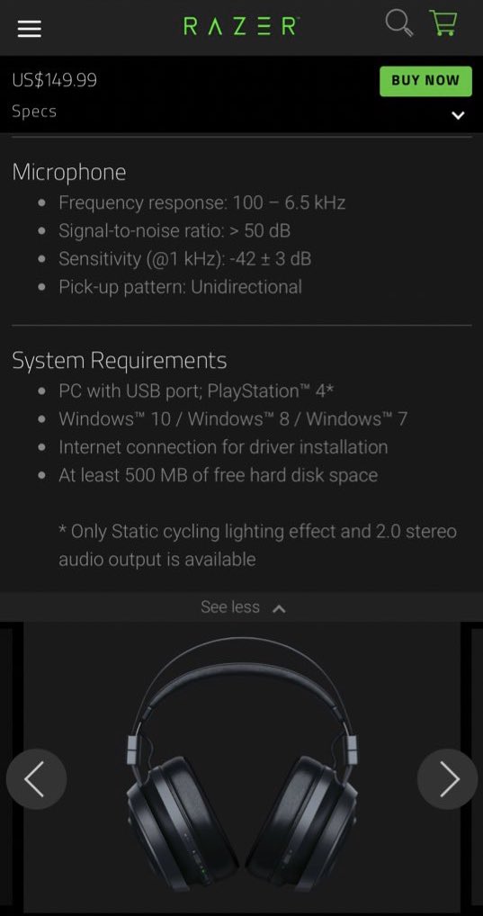 Razer Nari Wireless Gaming Headset

السعر بموقع ريزر : 
563 ريال بدون رسوم الشحن 🌪

السعر بمتجرنا : 
499 ريال والتوصيل مجاناً 
لجميع مناطق السعودية 🔥

للطلب : 
عن طريق الرسائل الخاصة 📩