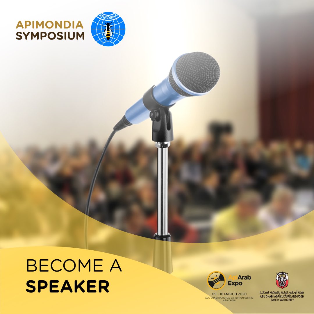 ApiArabExpo's tweet photo. Want to be a speaker at the Middle East’s largest exhibition for apiculture, running in colocation with Apimondia Symposium. Take advantage and register now: https://t.co/ToJdNVFWlH
#ApiArab #HoneyProducers #Beekeepers #ApiArabExpo #UAE #AbuDhabi #Expo #UAE #ADNEC #MENA #Honey https://t.co/feCbML3y66