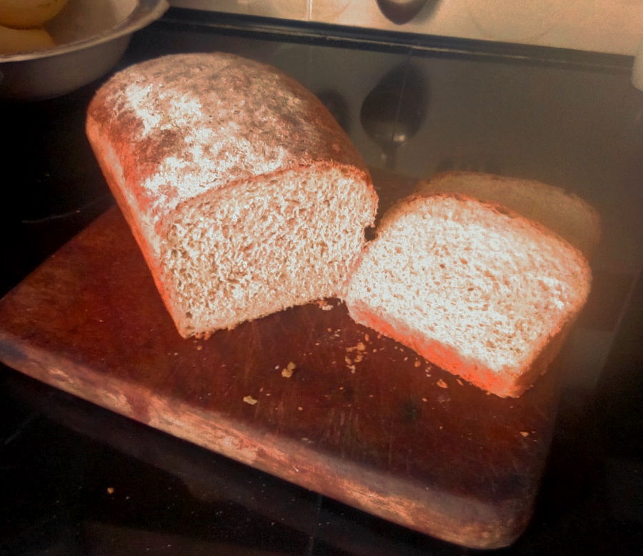 ValDobson's tweet image. Another successful loaf. 
I followed @BootstrapCook &apos;s Leftover Beer Bread recipe. Except that I used milk instead of beer (was out of beer but had plenty of milk) with an extra helping of yeast and a teaspoon of sugar.  Quick and unfussy to make, it tastes as delish as it looks!