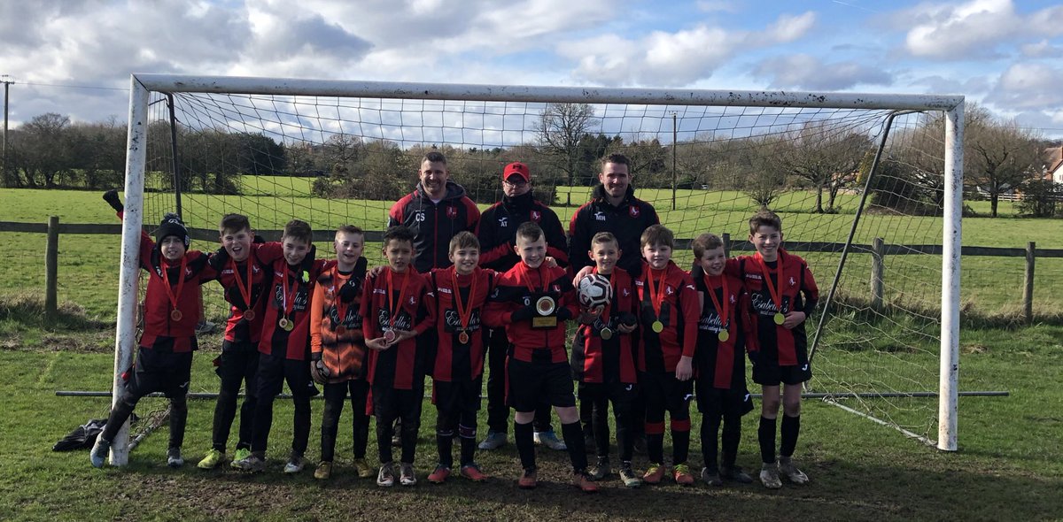 Our Under 11’s were finally presented today with their Winter Cup Winners trophy &amp; medals - following a tough 2-1 victory in the Spring Cup 🏆🥇 Well done lads - thoroughly deserved ⚽️ #coldlandscolts #grassrootsfootball