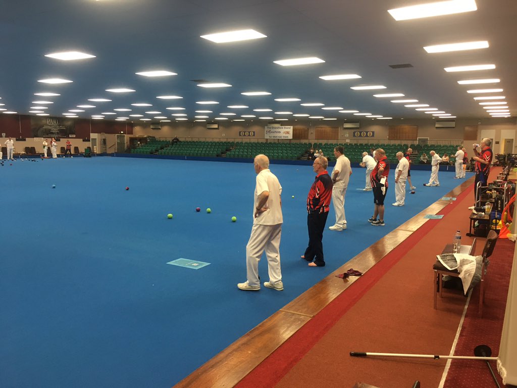 DBE v <a href="/StanleyIBC/">Stanley IBC</a> underway. It was great to award the club the Bowls Disability Mark before the start of play <a href="/BowlsDA/">Bowls Development Alliance</a> @BowlsEng @EnglishIndoor <a href="/coachbowlsuk/">Coach Bowls</a> #inclusive #accessible