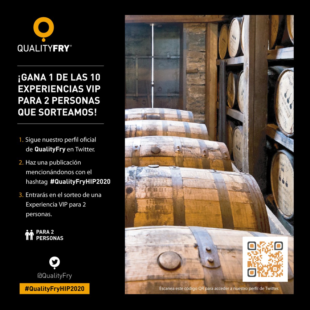 QualityFry's tweet photo. ¿Estás listo para #HIP2020? 🤩

Sorteamos 10 experiencias VIP de Cofre VIP “Bodegas y tapas”. 🤗🤗
Sólo tienes que1️⃣Seguirnos2️⃣Haz una publicación mencionándonos con el hashtag #QualityFryHIP2020
¡Listo, ya estás participando!

Tienes del 24-26 feb.
#QualityFry #Horeca https://t.co/9U4RyS0s55
