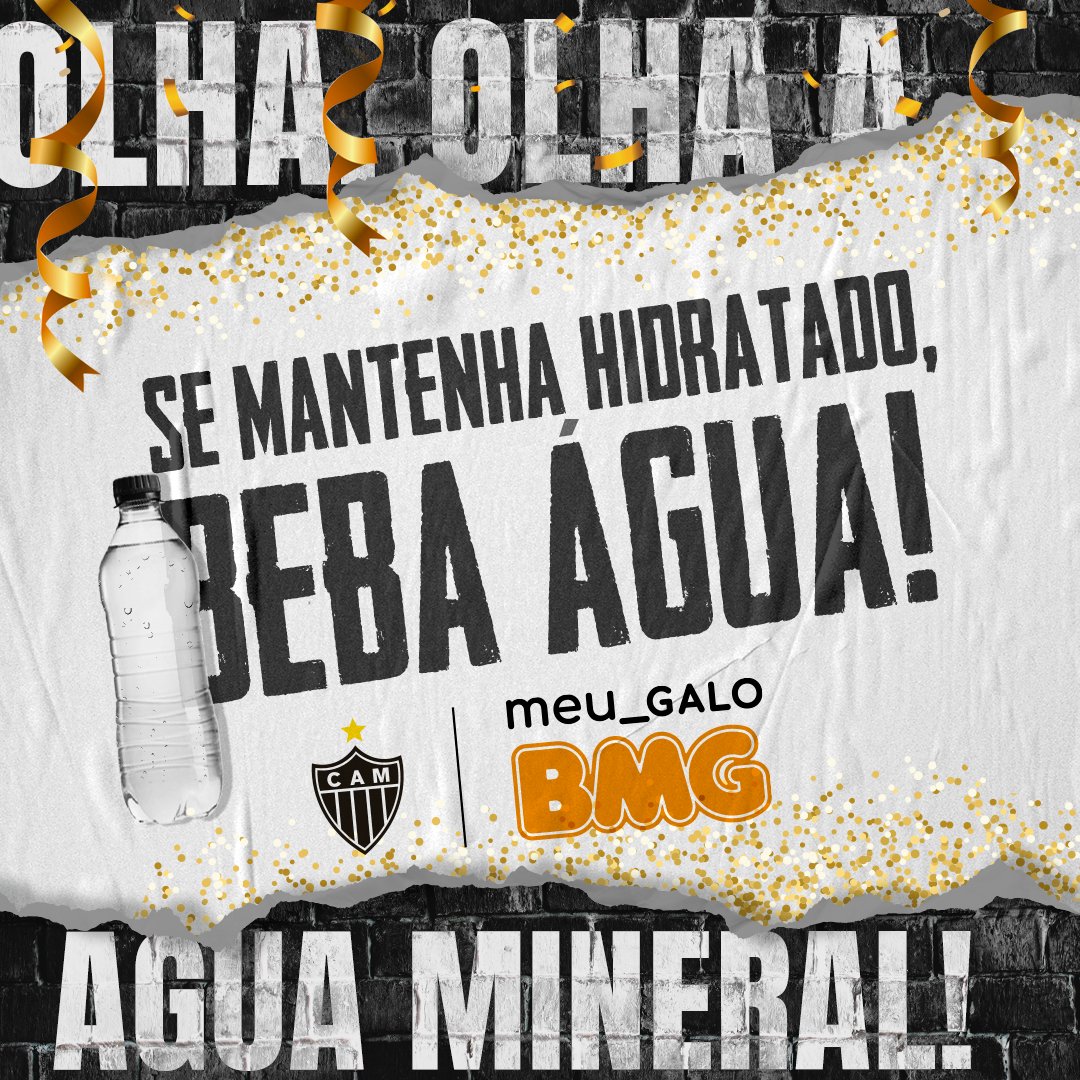 Bebeu água? Não! Tá com sede? Tô! Não exagere e tome água, e lembre-se: se beber não dirija! 😉🎊

#MeuGaloBMG #OsMaioresDeMinas