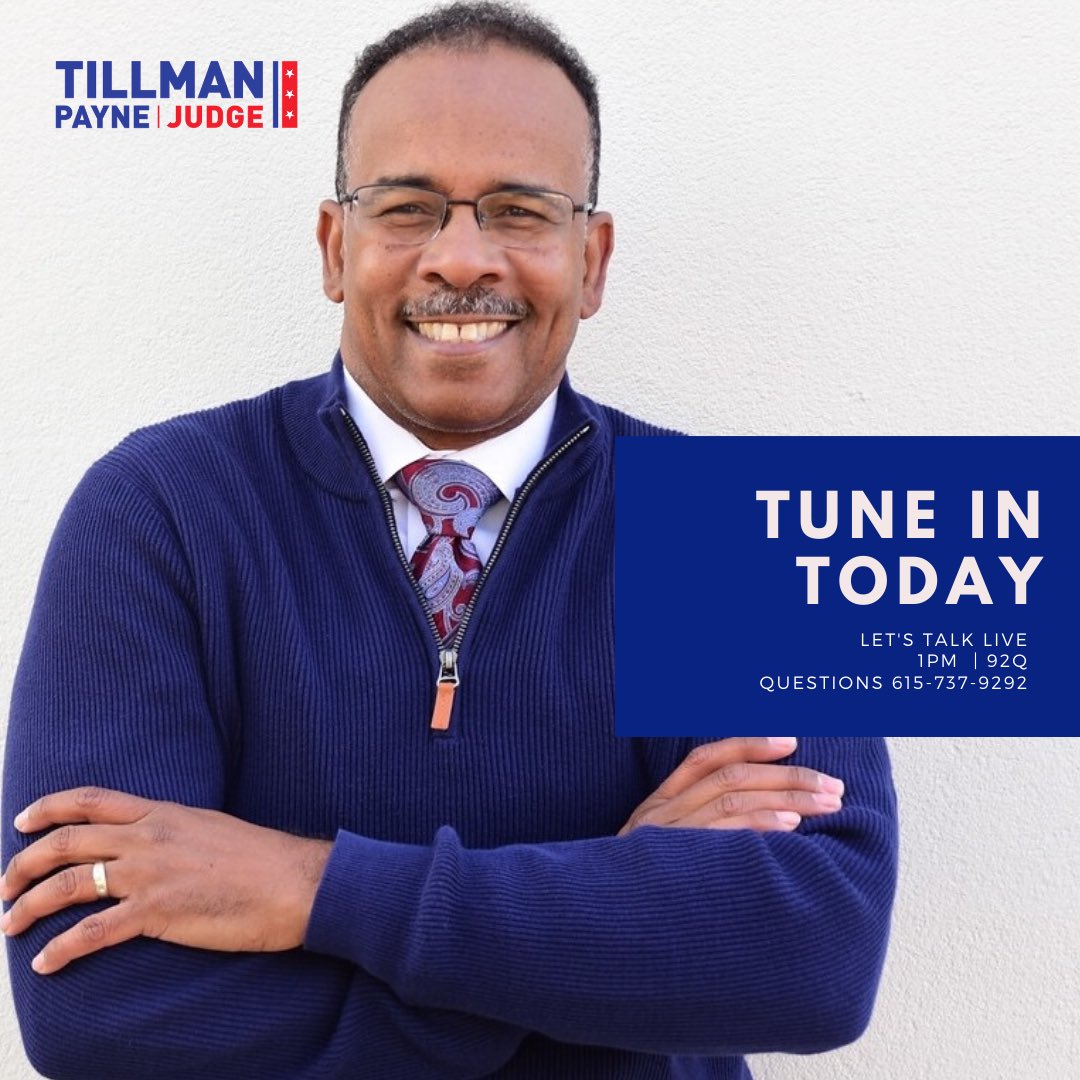 PayneforJudge's tweet photo. I’m on now talking to the good people of #Nashville on Let’s Talk Live! On 92q https://t.co/jxQxHab7LE
