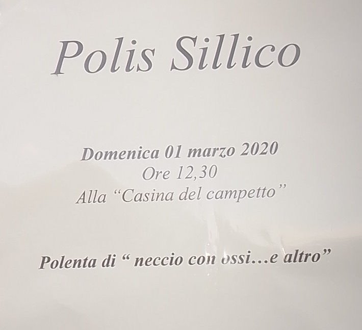 IlSillico's tweet photo. Domenica 1 marzo 2020 l'associazione paesana Polis Sillico organizza un pranzo a base di polenta di neccio con ossi di maiale!!  Per info e prenotazioni, scrivetemi in privato! https://t.co/m5KaJT5zjC