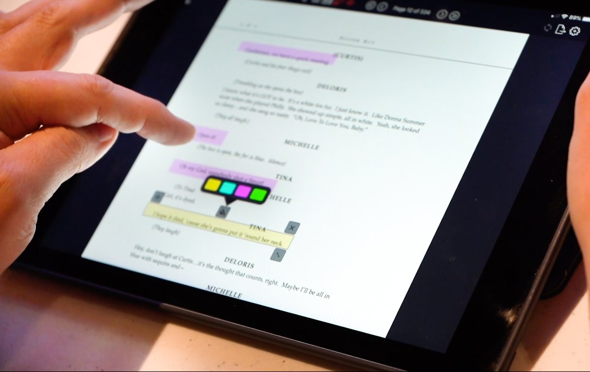 StageWriteApp's tweet image. New feature alert! Now you can easily highlight your script as well as set custom text defaults for each of your productions. Taking your production to the next level with the Stage Write app has never been easier.