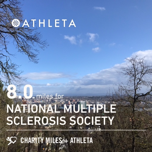CoraDawnK's tweet photo. 8.0 @CharityMiles for @mssociety. #defeatms #mssucks #runpdx #terwilliger #shamrockpdx #movewithpurpose https://t.co/mkMRDCj9Ra