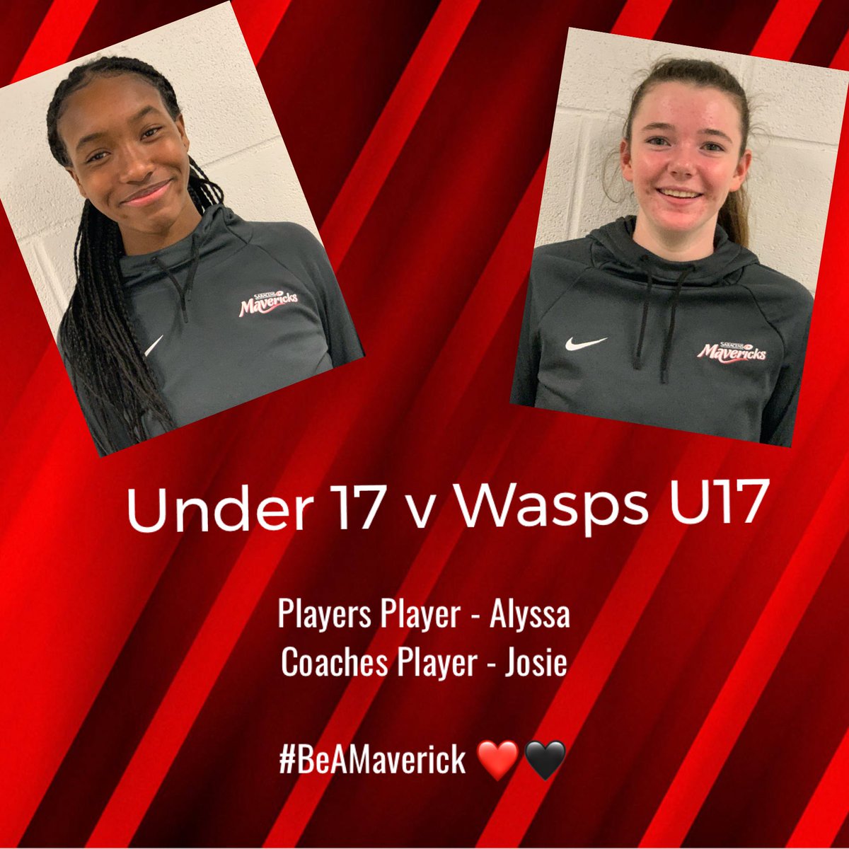 Well done Alyssa and <a href="/josie_groves1/">Josie Groves</a> #PlayersPlayer #CoachesPlayer #BeAMaverick ❤️🖤#TogetherSaracens 🔴⚫️