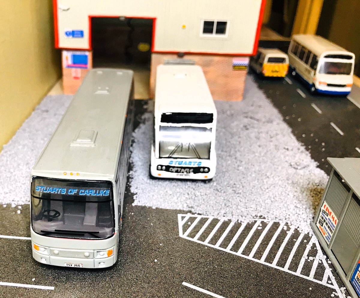 BusModelScot's tweet photo. In time for the #ModelBusScotland meet today, I finished these two @Stuarts_Of_C models. A @vanhool #Alizee and @Optaregroup #Solo https://t.co/WyajlXgg91