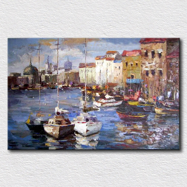 City landscape Venice oil painting hot selling picture oil painting unique gift for friends painted canvas my-artwork.com/product/city-l…