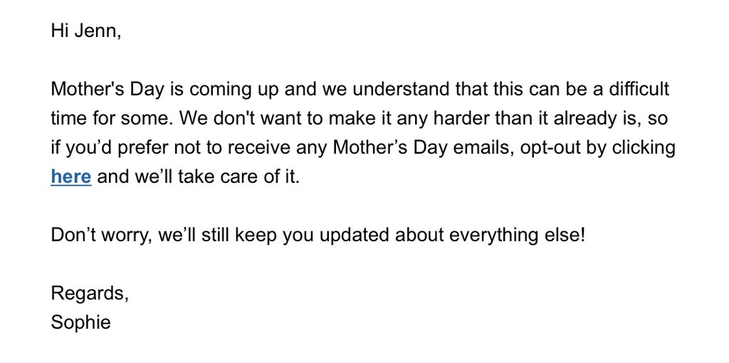 Here’s to considerate marketing! Amazing job <a href="/thortful/">thortful</a>.