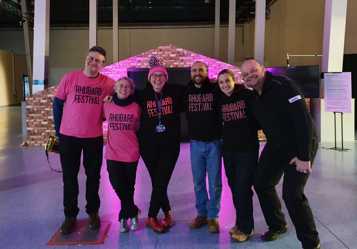 EmmaDaviesWakey's tweet photo. The final crew picture of #rhubarbfest 2020. So proud of my team. What a privilege to work with them. @MyWakefield https://t.co/32Qvo79cCW