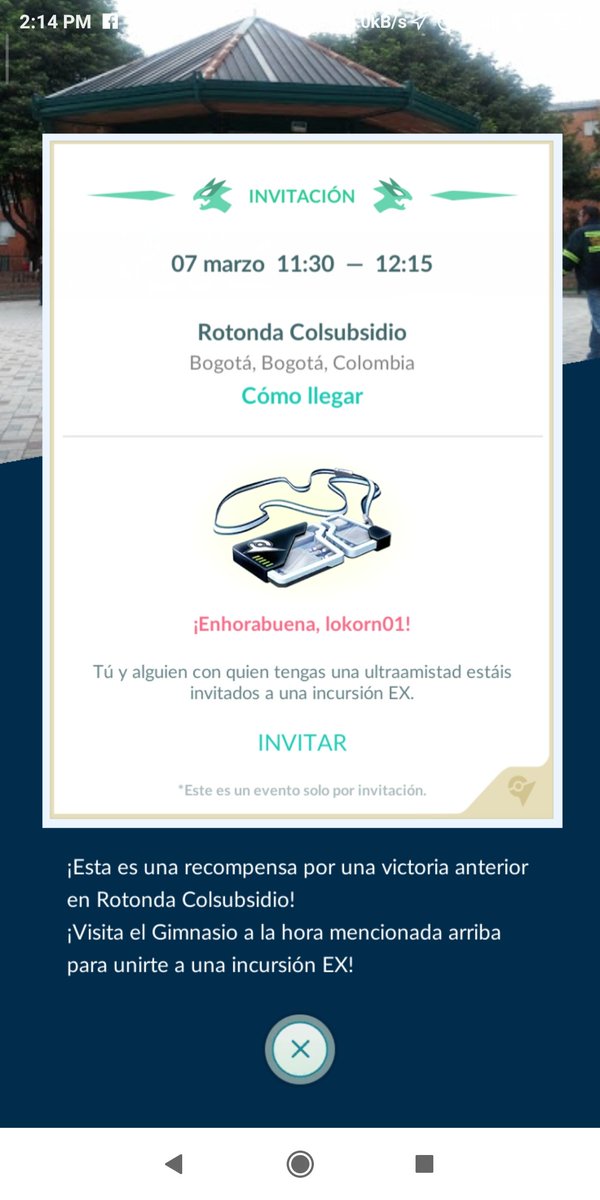 teamgocolombia's tweet photo. Nueva oleada de pases ex para el día 7 de marzo, revisen sus bolsas de ítems posiblemente tengan uno entrenadores! No olviden invitar a sus amistades nivel 3 o superior, buena suerte y buena tarde a todos! #PokemonGO #PaseEx https://t.co/2yHXePgHtm