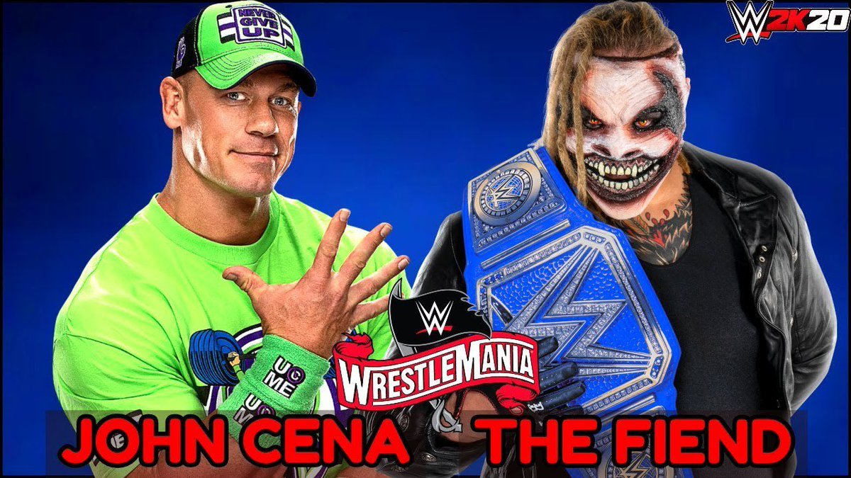 The Fiend v John Cena (Universal Title) at #WrestleMania is so freaking  good. -Cena going for his 17th Record Breaking World Title win. -Bray Wyatt  trying to avenge his loss to Cena, image size:1200x675