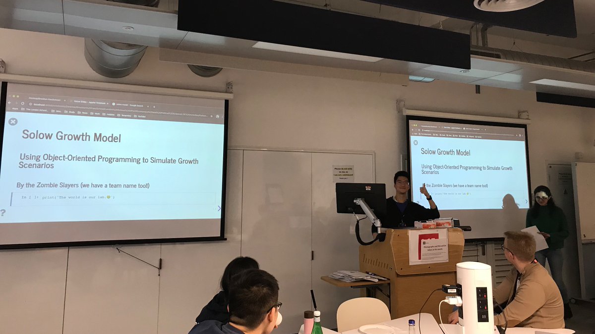 rahatsiddique_'s tweet photo. lots of great presentations by students today. @antoniomele101 and I are also v happy to have our lives back!!!
Materials for #Py4EconWeekend here: https://t.co/IfZEnhQNav https://t.co/3cF88soJD4