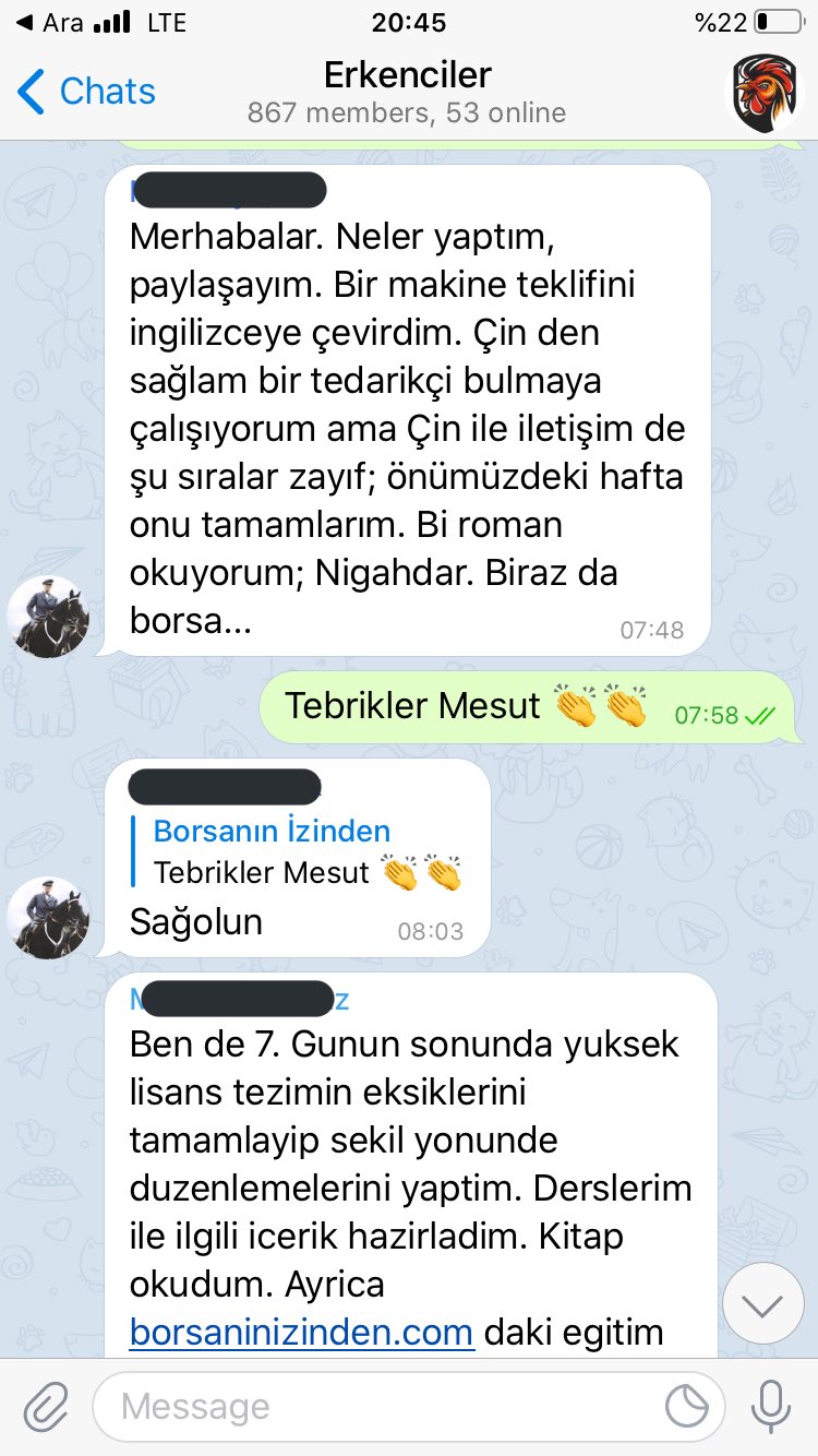 Verimlilik Artışı ile İlgili Erkenciler Mesajları