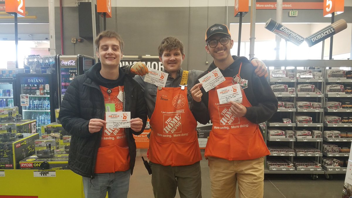 Michelle Hall (@m_hall74) on Twitter photo Cashiers Jordan and Sam, along with lot associate Jensen were caught Orange handed teaming up and using gloves to safely load a rolling tool chest for a customer! Way to go!! <a href="/DepotLuke07/">Luke Pfaendler</a> @Tommy_4738 <a href="/haystackjms/">Jeff Senn</a> <a href="/SandraDensem/">Sandra Densem</a> Cashiers Jordan and Sam, along with lot associate Jensen were caught Orange handed teaming up and using gloves to safely load a rolling tool chest for a customer! Way to go!! <a href="/DepotLuke07/">Luke Pfaendler</a> @Tommy_4738 <a href="/haystackjms/">Jeff Senn</a> <a href="/SandraDensem/">Sandra Densem</a>