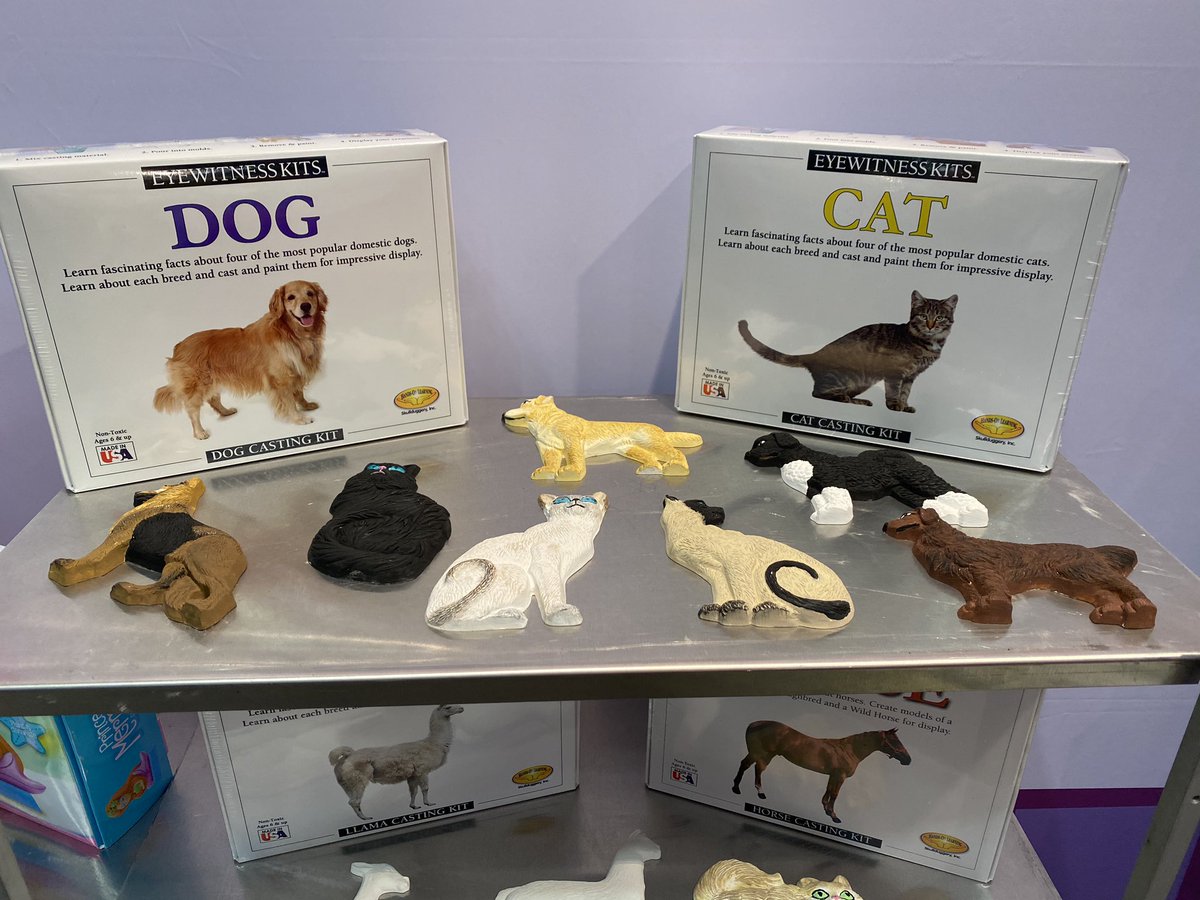 SDToyz's tweet photo. Check out some of the new #PerfectCraft kits we’re introducing at the #ToyFair2020: cast and paint your favorite #Dog breed, #Cat breed. #FairyGarden #SteppingStones #SweeHeartStone... and #Llamas! Yes, we finally have a PerfectCraft LLAMA kit... #creativity #imagination #arts https://t.co/KN9ULsS3dH