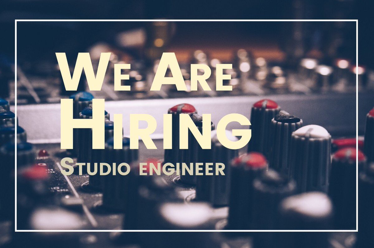 TrymaMedia's tweet photo. We are in need of a highly motivated, skilled, and passionate sound engineer to join our team!
We are seeking an engineer for one of our small-mid sized studio. https://t.co/B4S9SjHEM6