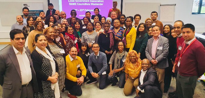 Great to spend the weekend with hosts @OpBlackVote @DavidWeaver01 at @LGAcomms training for BAME #councillors from across the UK. Thanks to @Gracie3110 @CllrMehboobKhan for organising a program of Networking, knowledge and ideas to take back to Nottingham.
#LGABAMECllrs2020