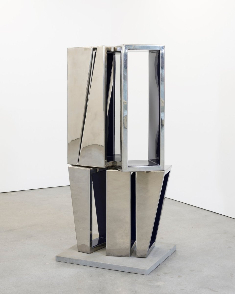 Sculpture by American artist Beverly Pepper, 1960s-2010s, known for her large-scale work with steel. She passed away earlier this month.