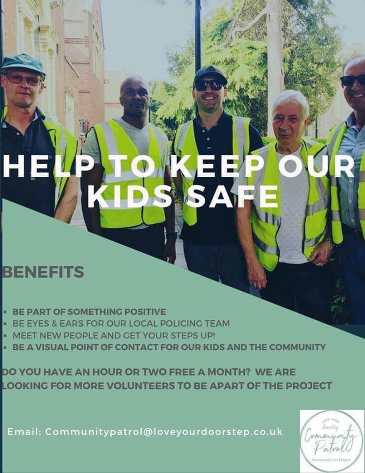 Become a volunteer! Calling residents in Enfield if you’d like to join us in #Highlands or #EnfieldTown you can get in touch by emailing communitypatrol@loveyourdoorstep.co.uk #voluteer #Enfield