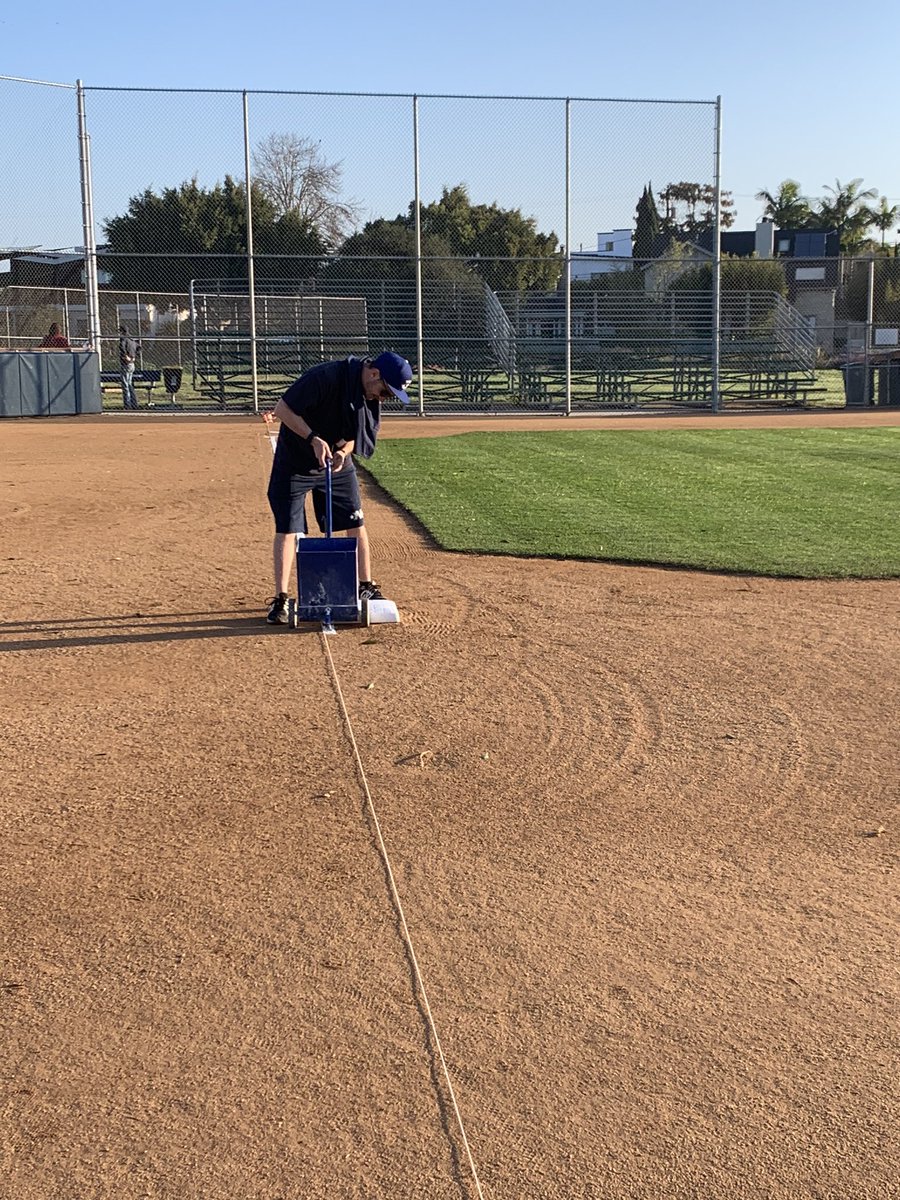 Coach Brandon is getting the field ready... are YOU ready for #openingday???