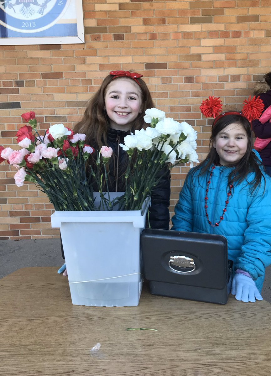 Madison and Nicole sold carnations after school on Valentine’s Day.  All proceeds will be donated to help the wildlife in Australia!  #spreadingkindness #wearebethpage
