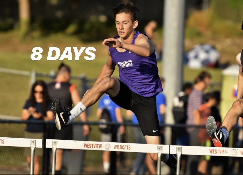 SunsetTrack's tweet photo. 8 days...

Chase Limbocker is #8 on the frosh PV list but that's not his biggest accomplishment: he won BOTH the 110mH and 300mH at JV districts and was the top freshman in the league in both events!!

#trackiscoming https://t.co/IDLzV5dxUv