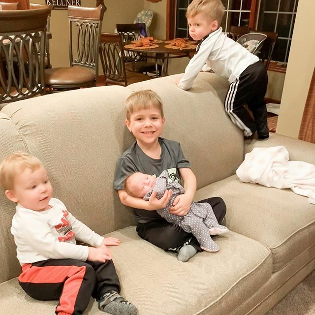 lexipkellner's tweet photo. Lane introduced Lily to their cousins last night! These family get togethers are getting wilder and louder and these pictures are getting more and more difficult to take, but the love and laughter that filled Mimi and Papa's living room was the absolute … https://t.co/L1rfiXr6Dm https://t.co/MSps6wkgwq
