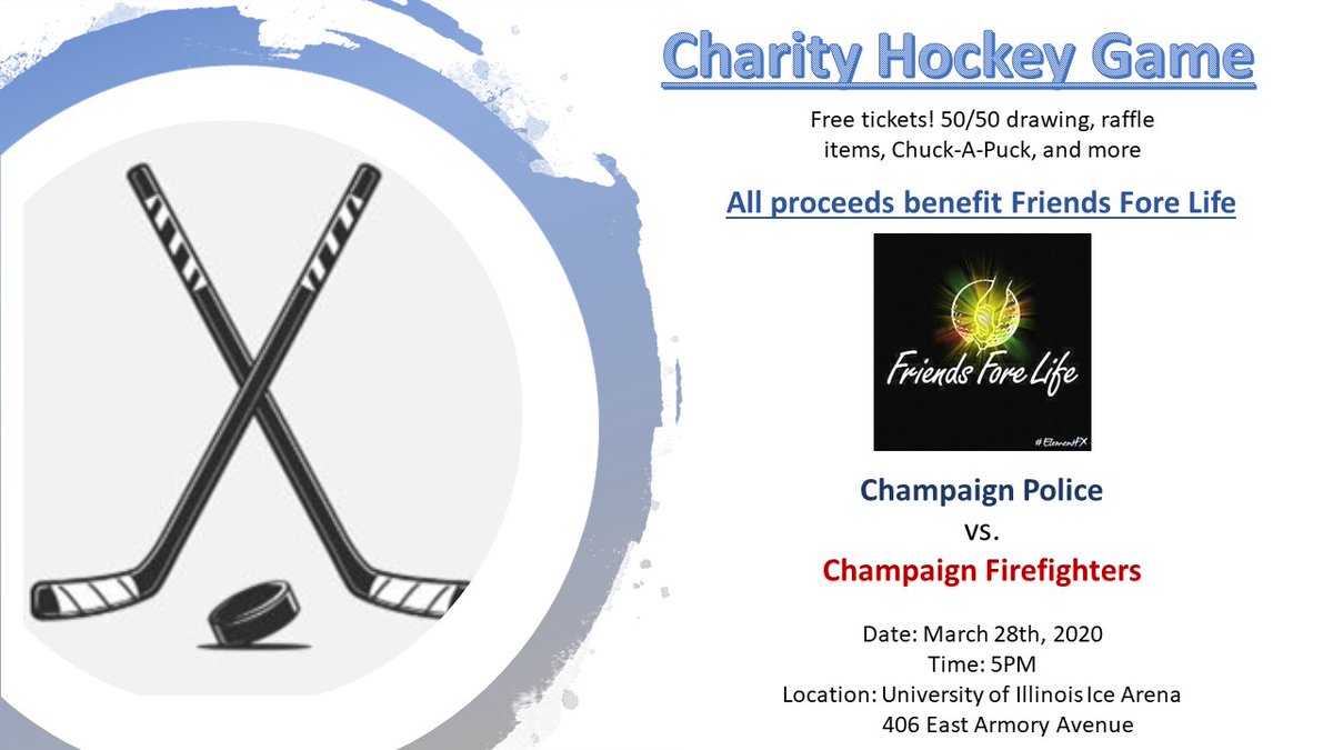 local1260fire's tweet image. Your Local 1260 Firefighters are teaming up with Champaign Police Officers to put on a Charity Hockey Game!