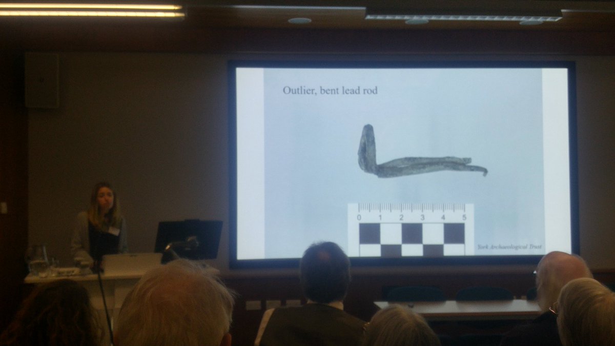 NotStycas's tweet photo. Never heard so many gasps at Lead! Fantastic paper on lead supply to Coppergate from @jk_viking ... Loved the Big Reveal! #JVF20 https://t.co/CvEkX5CvGv