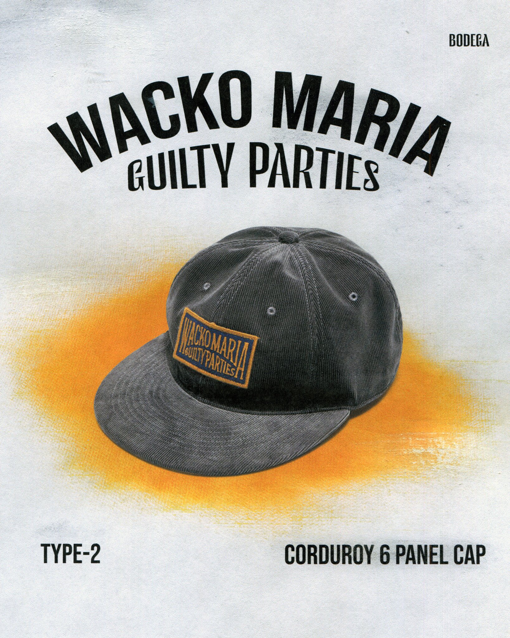WACKOMARIA 22AW CORDUROY 6 PANEL CAP | www.mercantilegazette.co.nz