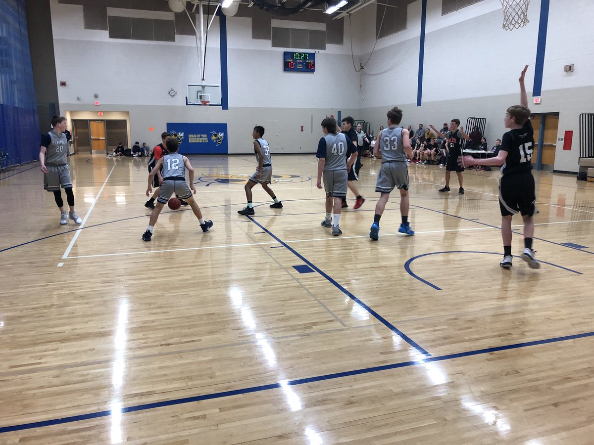BLYBasketballA's tweet photo. A little section 8 clash with 8th grade boys this morning, Alexandria and Bemidji, in Big Lake https://t.co/k9DW51qKtq