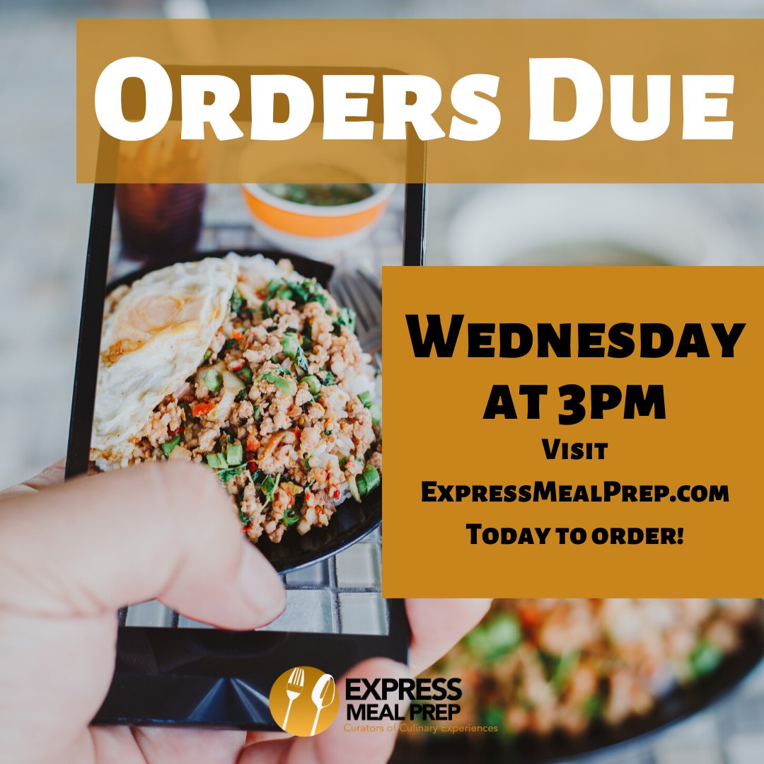 MealPrepDMV's tweet photo. Calling all EMP clients, new and existing!
Reminding you that orders are due every Wednesday by 3 pm EST. Give us a “thumbs up” if you’ve submitted your order.

#ordersdue #expressmealprep #mealprep #Keto #pescatarian #vegetarian #whole30 #plantbased #comment #yummy #delish... https://t.co/S1X2DdqhzX