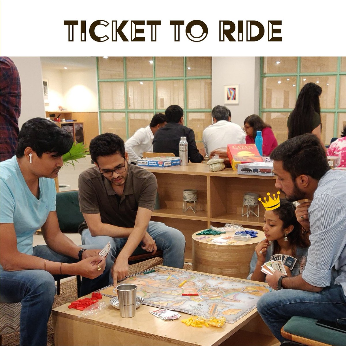 TheBoardGames1's tweet photo. #TicketToRide this time the map looked so confusing with so many trains that almost everyone used stations to complete their routes.. #Meetup at #TheboardGames
 #boardgames #Play #event #Friday #strategygames #Mumbai #thingstodoinmumbai #boardgamers #MaladWest #TGIF #OfficeFun https://t.co/vaeZ8aQGxd