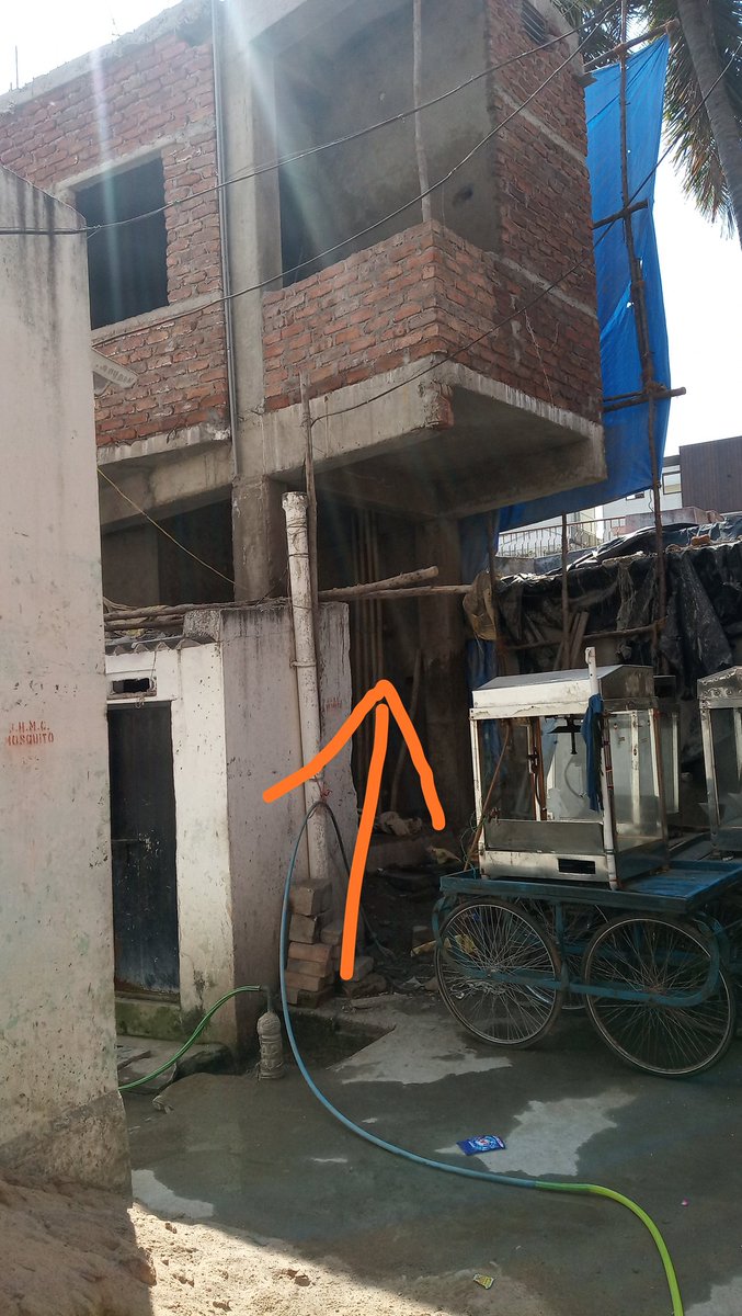 Syedhyd41754907's tweet photo. @GHMCOnline @KTRTRS intimation to the officials about a capture (khabza) of ( naala) in moosapet maruthi nagar. 
plz respond to this issue and stop this illegal construction https://t.co/Kw1kVtODI6