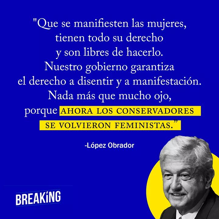 PoliticaenlRED's tweet photo. ¿Qué dijo realmente el presidente sobre el #ParoNacionalDeMujeres? 🤔 @lopezobrador_ https://t.co/lNQbf4enxE