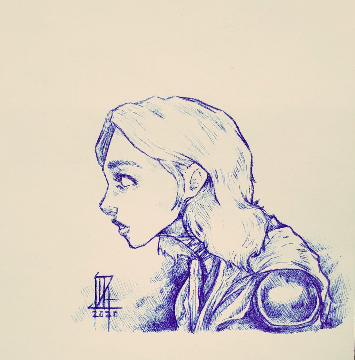 JozaArt's tweet photo. "Seraphim Signaling"
-
-
Today's ballpoint pen coffee sketch.
-
-
#ink #inkart #ballpointpen #ballpointpenart #traditionalart #sketch #illustration #coffee #tired #underslept https://t.co/At3HNyy4ZH