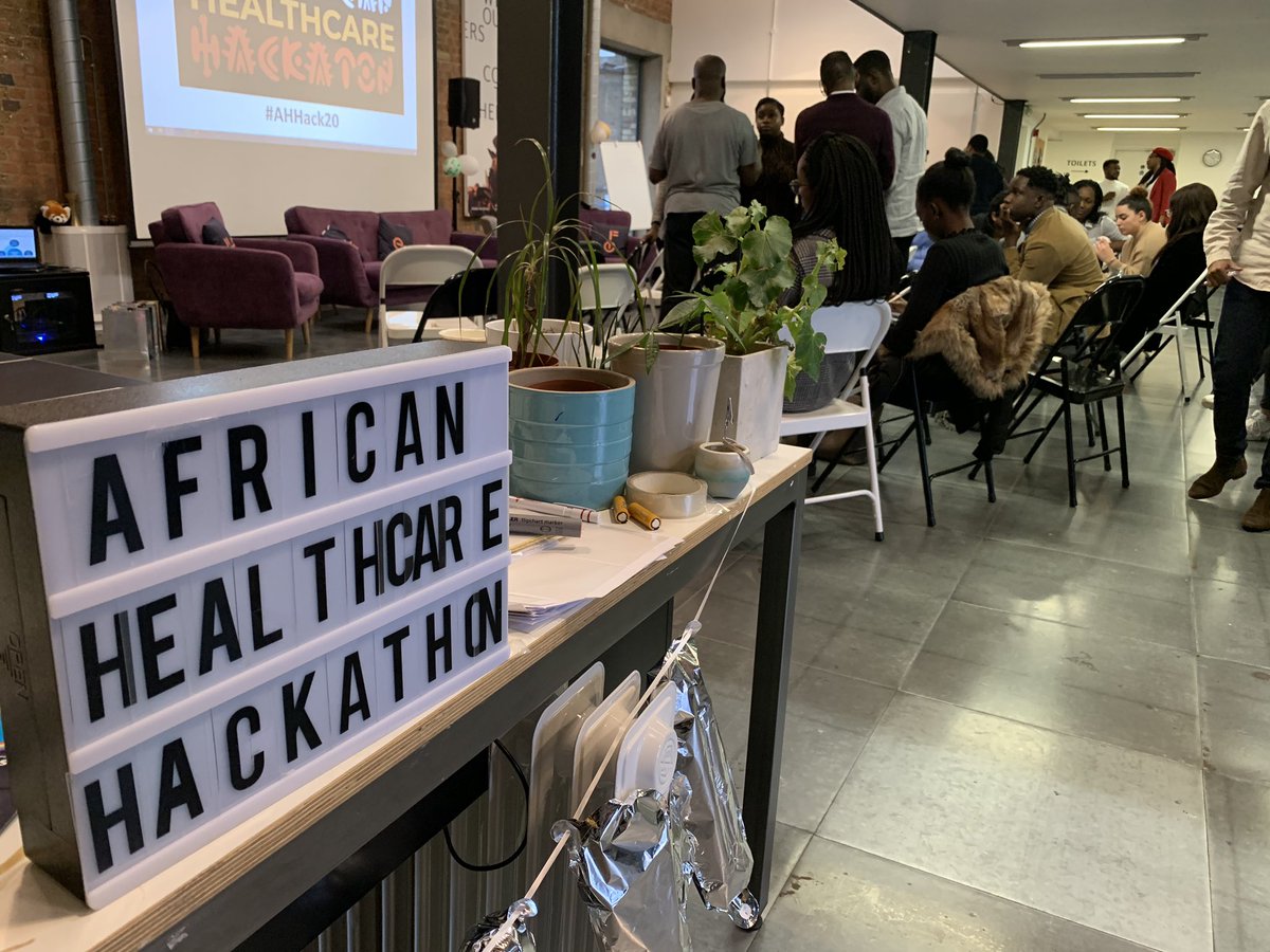 kopfadeyemi's tweet photo. A phenomenal amount of work put in by all teams this weekend at #AHHACK20 🙌🏽 such exciting and innovative solutions! Now time for our judges @decharlesllp @MKurang and @csekwalor to deliberate...🤭 https://t.co/XCqqw9pNYo
